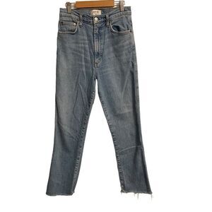 AGOLDE Pinch Waist Straight Leg Raw Hem High Rise Jeans Size 28